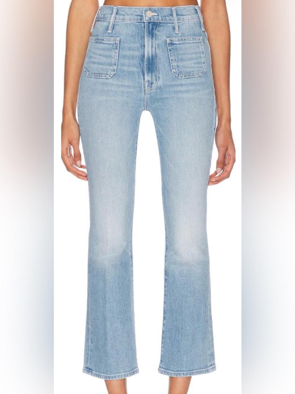 Mother Jeans The Hustler Patch Pocket Ankle High Rise Tune in Tune Out 27 NWT